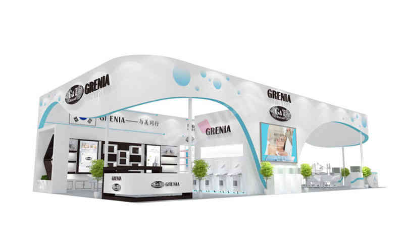 特裝展臺韓國EOS美博會廣州廣交會展臺設(shè)計(jì)搭建